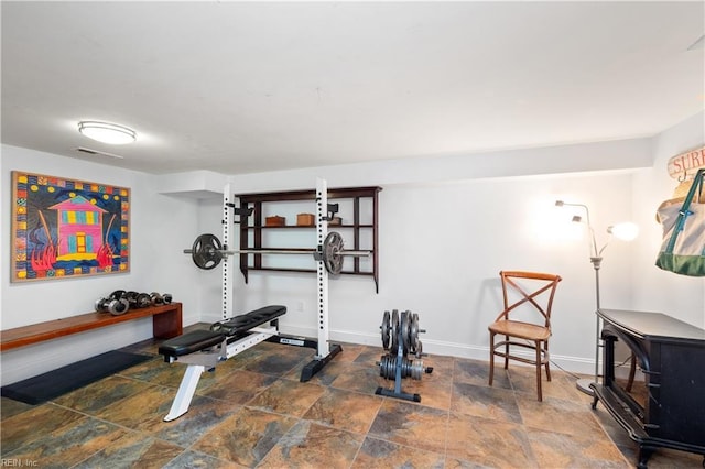 440 Goodspeed Rd, Virginia Beach, VA 23451 - workout room with stone finish floors and baseboards
