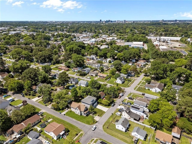 3745 Peterson St, Norfolk, VA 23513 - aerial overview of property's location featuring nearby suburban area and a tree filled landscape