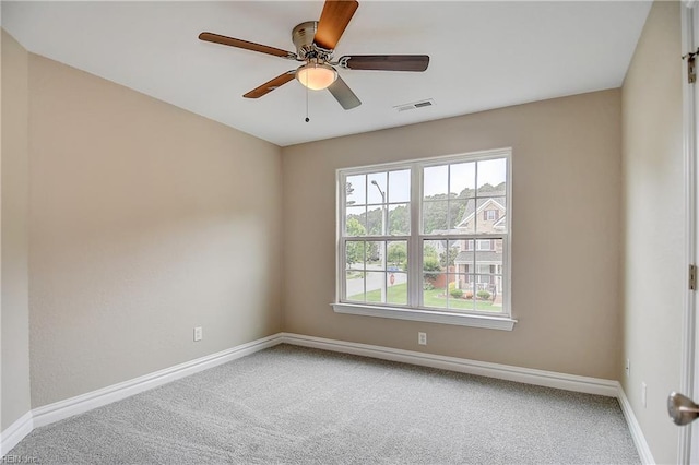 501 Beagle Gap Ct, Chesapeake, VA 23320 - spare room with carpet, baseboards, and ceiling fan