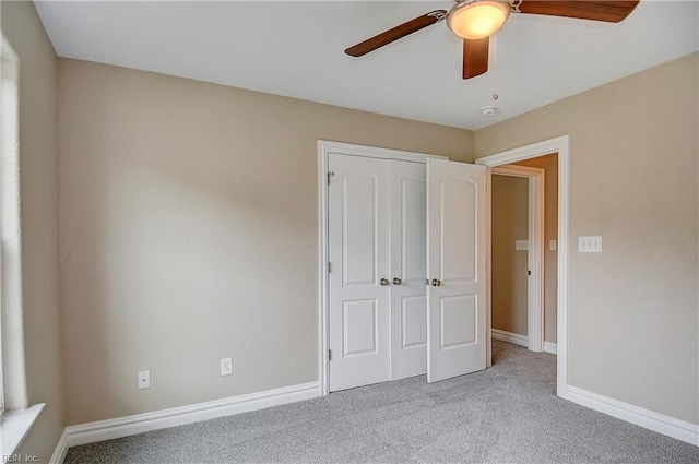 501 Beagle Gap Ct, Chesapeake, VA 23320 - unfurnished bedroom featuring carpet, a closet, baseboards, and a ceiling fan