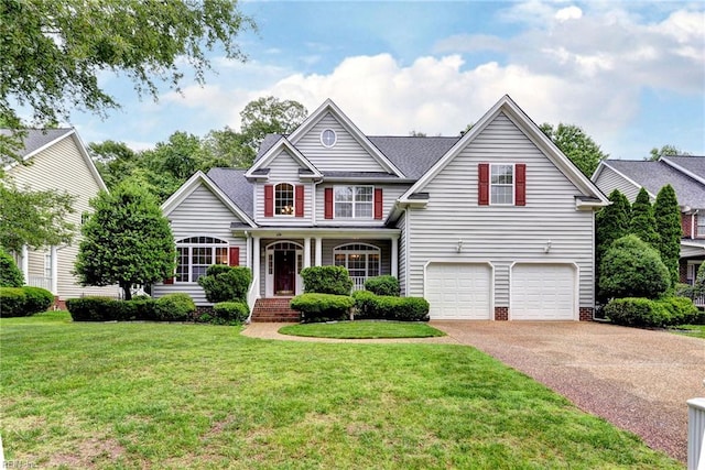 604 Schooner Blvd, Williamsburg, VA 23185 - traditional home featuring asphalt driveway, an attached garage, and a front lawn