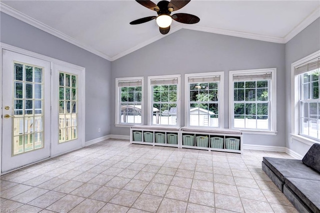 604 Schooner Blvd, Williamsburg, VA 23185 - unfurnished sunroom with lofted ceiling and french doors