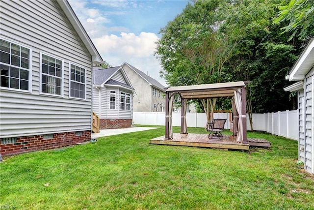 604 Schooner Blvd, Williamsburg, VA 23185 - view of yard featuring a deck and a gazebo