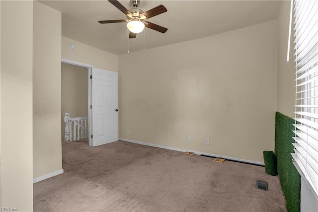 2020 County St, Portsmouth, VA 23704 - carpeted spare room with ceiling fan, baseboards, and a smoke detector
