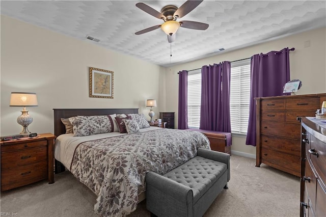2612 Einstein Dr, Virginia Beach, VA 23456 - bedroom featuring light colored carpet, baseboards, and ceiling fan