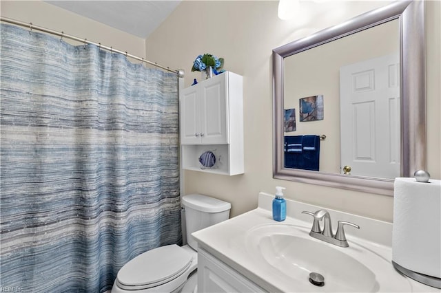 2612 Einstein Dr, Virginia Beach, VA 23456 - full bathroom featuring vanity, toilet, and a shower with shower curtain