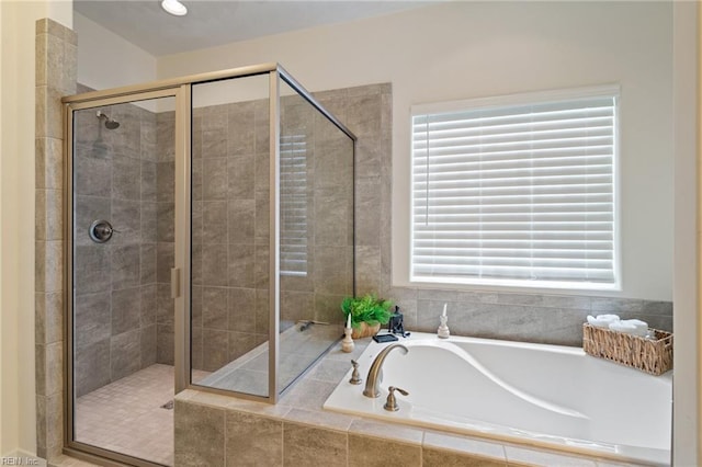 145 Beacon Run, Suffolk, VA 23435 - full bathroom with a garden tub and a shower stall