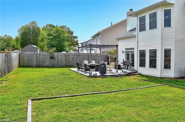 3145 Crestwood Ln, Virginia Beach, VA 23453 - view of yard with a patio and a pergola