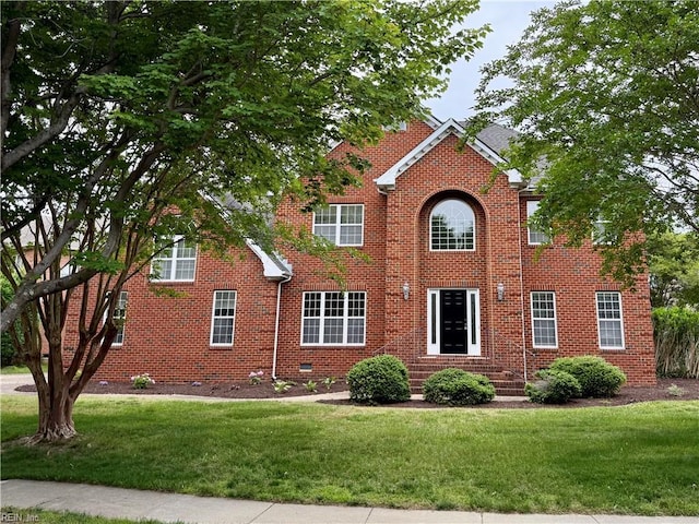 2288 Souverain Ln, Virginia Beach, VA 23454 - view of front of home featuring a front lawn and brick siding