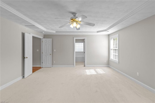 2288 Souverain Ln, Virginia Beach, VA 23454 - unfurnished bedroom featuring a raised ceiling, multiple windows, light colored carpet, and baseboards
