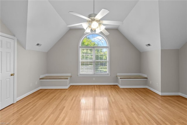 2288 Souverain Ln, Virginia Beach, VA 23454 - additional living space featuring wood finished floors, ceiling fan, baseboards, and vaulted ceiling