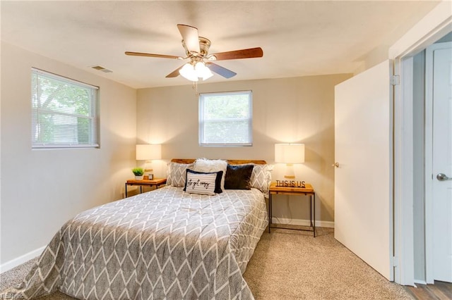 5553 Rock Creek Ln, Virginia Beach, VA 23462 - carpeted bedroom with baseboards and ceiling fan