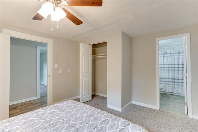 5553 Rock Creek Ln, Virginia Beach, VA 23462 - unfurnished bedroom with baseboards, ensuite bathroom, and a closet