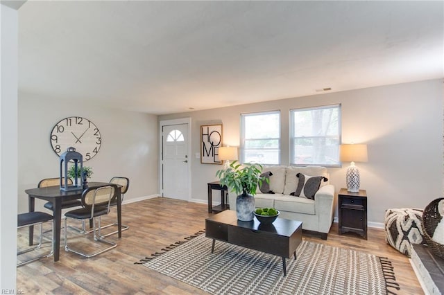 5553 Rock Creek Ln, Virginia Beach, VA 23462 - living area featuring wood finished floors and baseboards