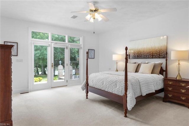 118 Goose Hill Way, Smithfield, VA 23430 - carpeted bedroom featuring access to outside and a ceiling fan