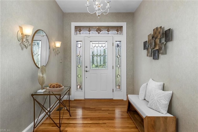 118 Goose Hill Way, Smithfield, VA 23430 - entrance foyer featuring wood finished floors and a chandelier