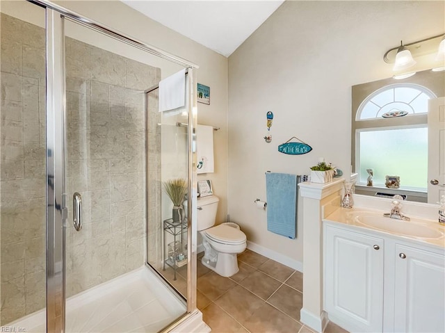 2884 Einstein Dr, Virginia Beach, VA 23456 - full bath with toilet, tile patterned flooring, a shower stall, and vanity