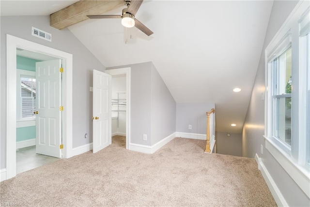 319 N First St, Hampton, VA 23664 - bonus room with carpet flooring, a ceiling fan, baseboards, and recessed lighting