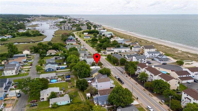 319 N First St, Hampton, VA 23664 - aerial overview of property's location with expansive coastline