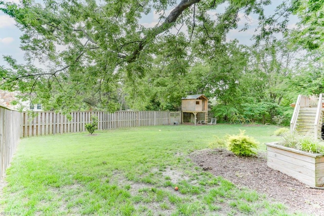 7412 Glenroie Ave, Norfolk, VA 23505 - view of yard with an outbuilding, stairway, and exterior structure