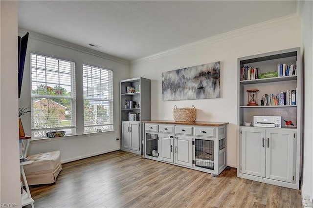3729 Longhill Arch, Chesapeake, VA 23323 - office with crown molding, light wood-type flooring, and baseboards