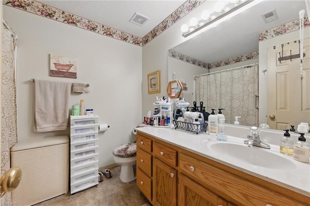 104 Pheasant Watch, Yorktown, VA 23692 - bathroom featuring toilet, vanity, and a shower with shower curtain