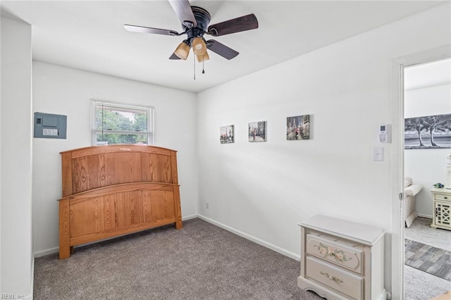 221 Herbert Ave, Hampton, VA 23664 - carpeted bedroom with baseboards and a ceiling fan