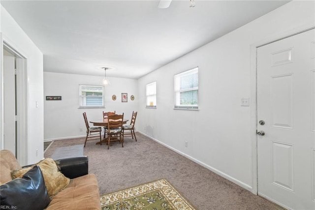 221 Herbert Ave, Hampton, VA 23664 - dining room featuring carpet and baseboards
