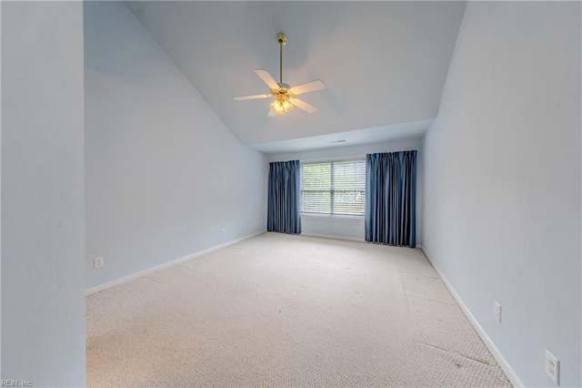 238 Wingate Dr, Williamsburg, VA 23185 - carpeted empty room featuring a ceiling fan and high vaulted ceiling