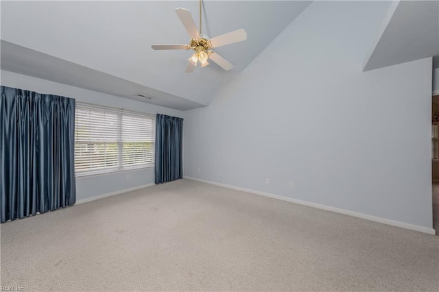238 Wingate Dr, Williamsburg, VA 23185 - empty room featuring carpet floors, a ceiling fan, and high vaulted ceiling