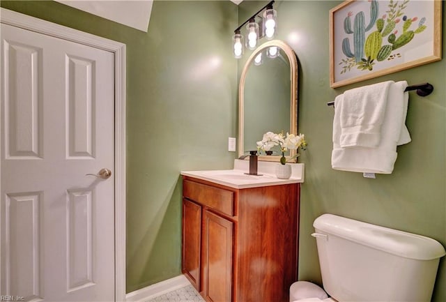 5233 Winery Dr, Chesapeake, VA 23321 - half bath with vanity, toilet, and baseboards