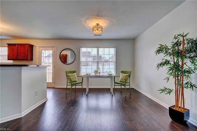 5233 Winery Dr, Chesapeake, VA 23321 - living area with dark wood finished floors and baseboards