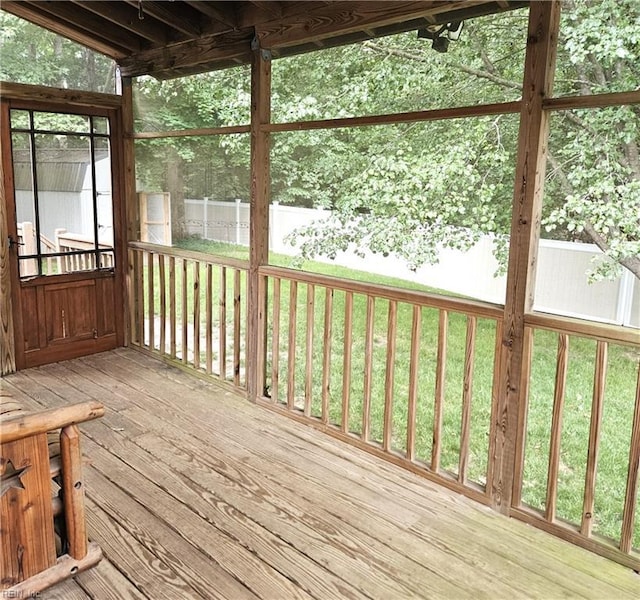 520 Hickory Cres, Smithfield, VA 23430 - view of unfurnished sunroom