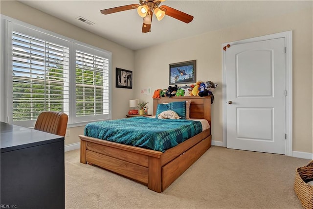 921 Justin Lee Way, Chesapeake, VA 23322 - bedroom with light colored carpet, baseboards, and ceiling fan