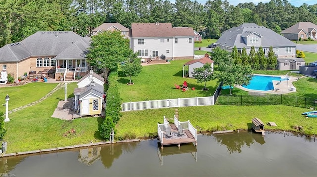 921 Justin Lee Way, Chesapeake, VA 23322 - aerial perspective of suburban area with a large body of water and a pool area
