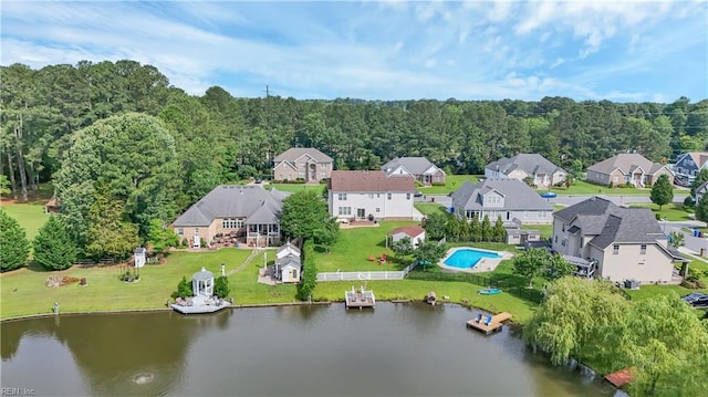 921 Justin Lee Way, Chesapeake, VA 23322 - aerial perspective of suburban area with a nearby body of water and a forest