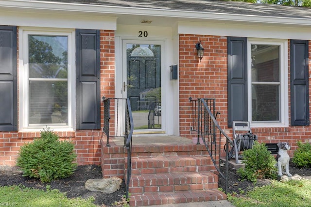 20 Hatteras Lndg, Hampton, VA 23669 - doorway to property with brick siding