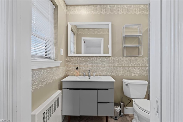 7720 Dunfield Pl Unit A3, Norfolk, VA 23505 - bathroom with vanity, radiator, and toilet