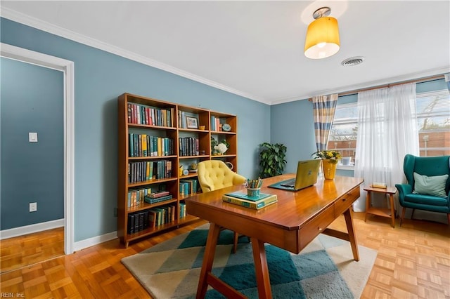 7720 Dunfield Pl Unit A3, Norfolk, VA 23505 - office featuring baseboards and ornamental molding