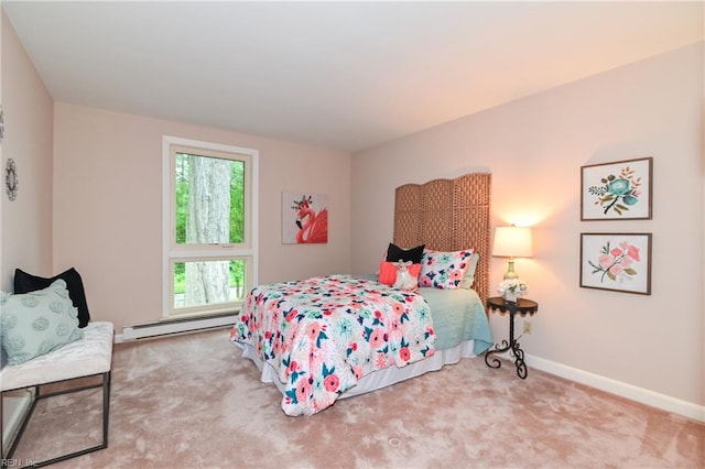 5209 Studeley Ave, Norfolk, VA 23508 - carpeted bedroom featuring a baseboard radiator and baseboards