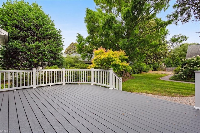 3403 Chesapeake Ave, Hampton, VA 23661 - wooden terrace featuring a lawn