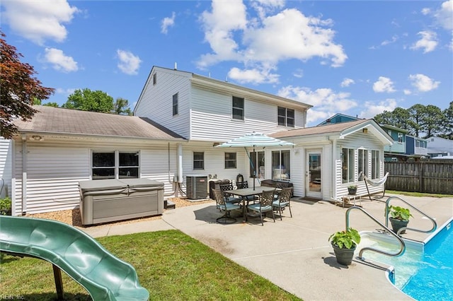 107 Benson Dr, Hampton, VA 23664 - rear view of property featuring cooling unit and a patio area