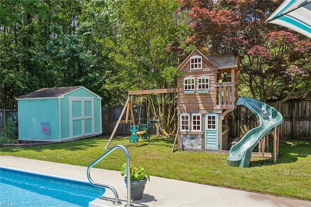 107 Benson Dr, Hampton, VA 23664 - view of jungle gym with a patio