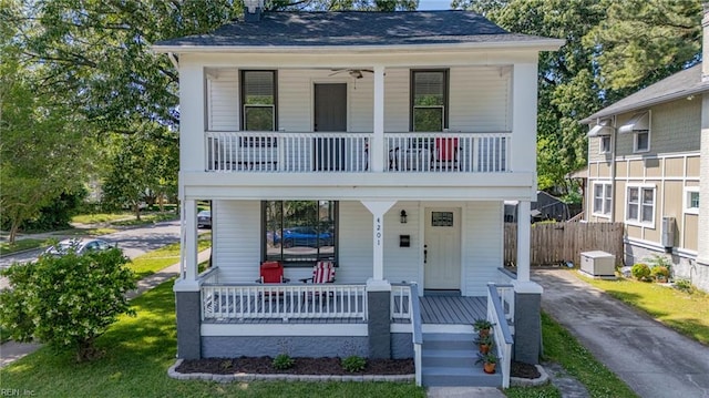 4201 Newport Ave, Norfolk, VA 23508 - view of front of property with a porch and a balcony