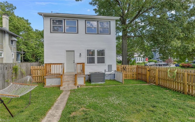 4201 Newport Ave, Norfolk, VA 23508 - back of property featuring cooling unit and a deck