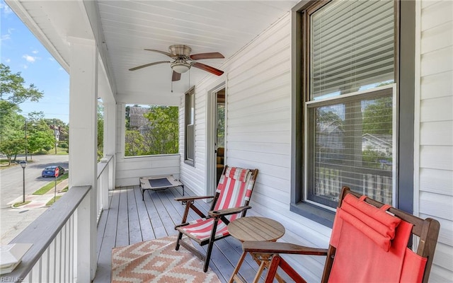 4201 Newport Ave, Norfolk, VA 23508 - porch featuring ceiling fan