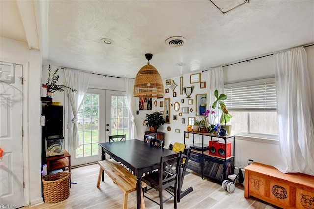 3521 Wayne St, Virginia Beach, VA 23452 - dining room featuring french doors and light wood-style flooring