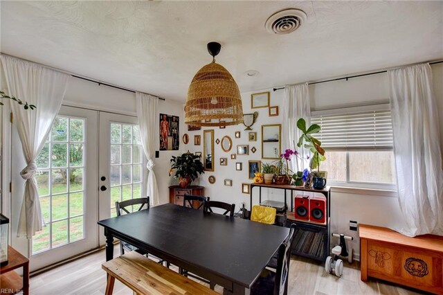 3521 Wayne St, Virginia Beach, VA 23452 - dining room featuring french doors and light wood-style flooring