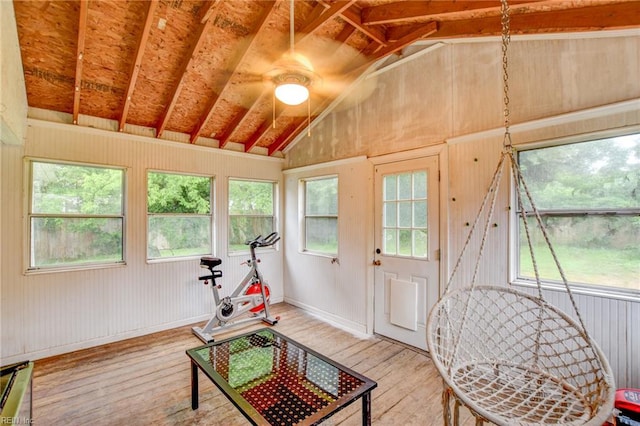 3521 Wayne St, Virginia Beach, VA 23452 - living area featuring hardwood / wood-style floors, plenty of natural light, and a ceiling fan