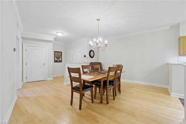4250 Granby St Unit 109, Norfolk, VA 23504 - dining area with light wood-style flooring, a chandelier, baseboards, and crown molding